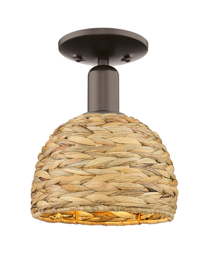 Arcadia Semi-Flush Mount Satin Nickel