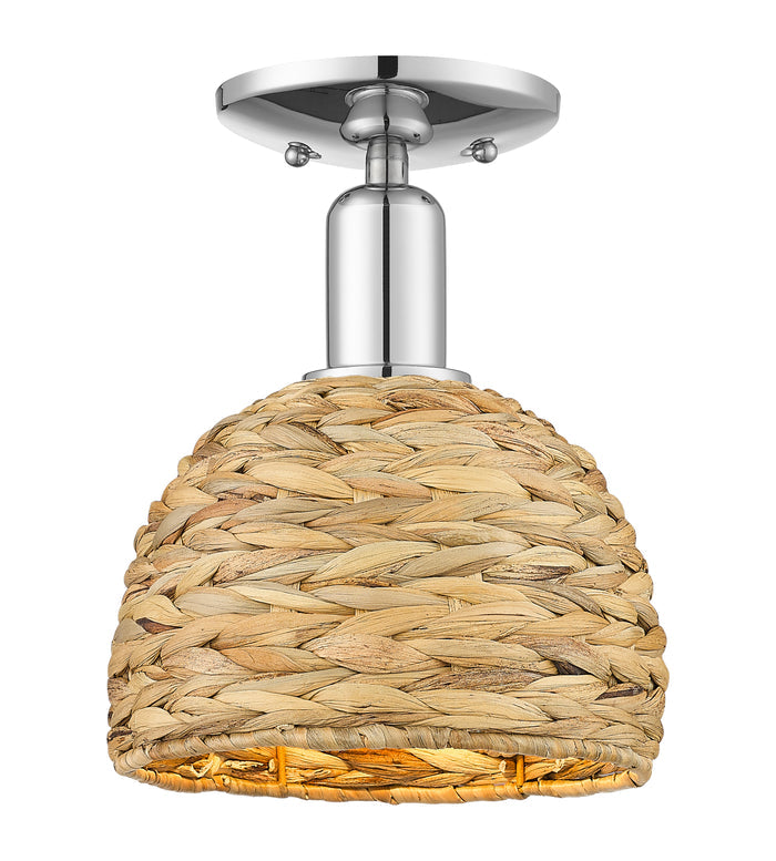 Arcadia Semi-Flush Mount Satin Nickel