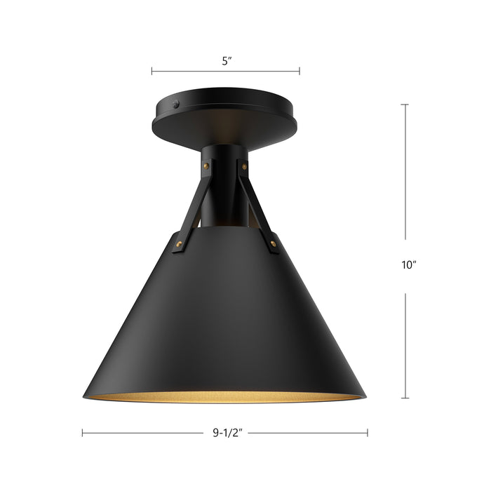 Archer 10-in Steel Flush Mount