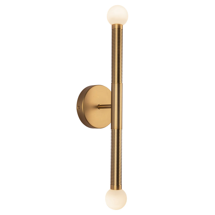 Brushed Gold/Opal Glass