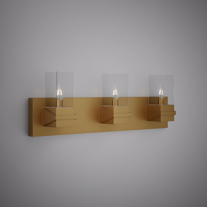3 Lights Aries 3-light Vanity Light Aged Brass  Dimmable 120W