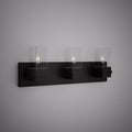 3 Lights Aries 3-light Vanity Light Matte Black  Dimmable 120W