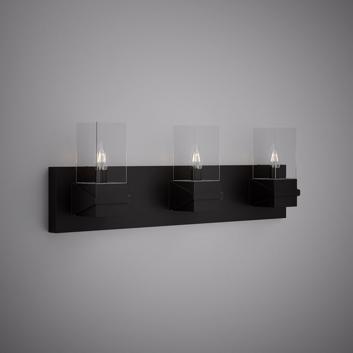 3 Lights Aries 3-light Vanity Light Matte Black  Dimmable 120W