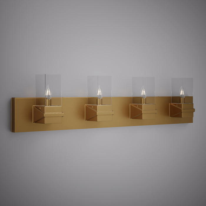 4 Lights Aries 4-light Vanity Light Aged Brass  Dimmable 160W