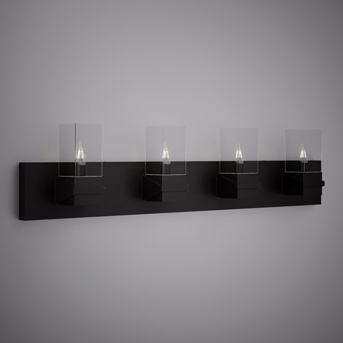 4 Lights Aries 4-light Vanity Light Matte Black  Dimmable 160W