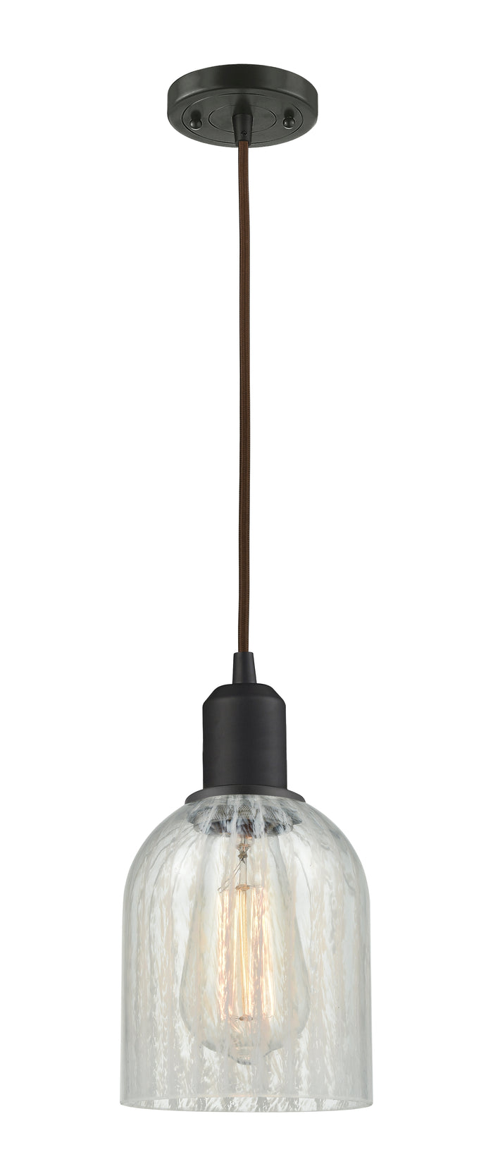 Austere Mini Pendant Matte Black Brass
