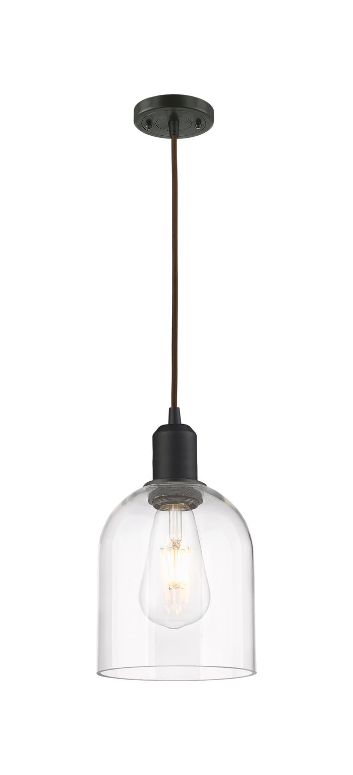 Austere Mini Pendant Matte Black Brass