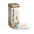 B11 2.5W Dimmable Clear Filament LED Light Bulb with E12 Base, 2700K, 250 Lumens, 6-Pack