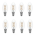 B11 4.1W Dimmable Clear Filament LED Light Bulb with E12 Base, 2700K, 400 Lumens, 8-Pack