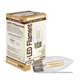 B11 4.5W Dimmable Clear Filament LED Light Bulb with E26 Base, 2700K, 350 Lumens, 6-Pack