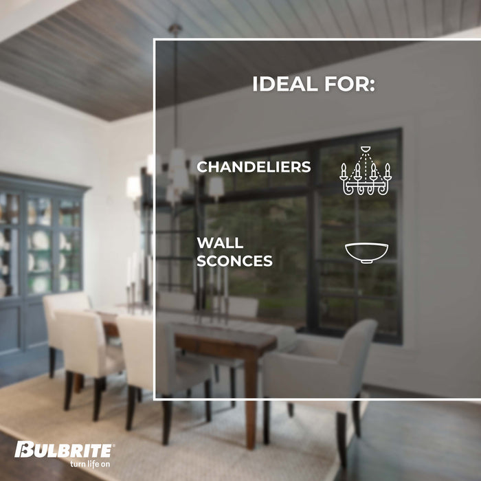 B11 4.5W Dimmable Clear Filament LED Light Bulb with E26 Base, 2700K, 350 Lumens, 6-Pack