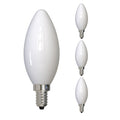B11 4W Dimmable Milky Filament LED Light Bulb with E12 Base, 4000K, 300 Lumens, 4-Pack