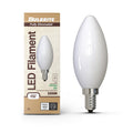 B11 4W Dimmable Milky Filament LED Light Bulb with E12 Base, 5000K, 400 Lumens, 4-Pack