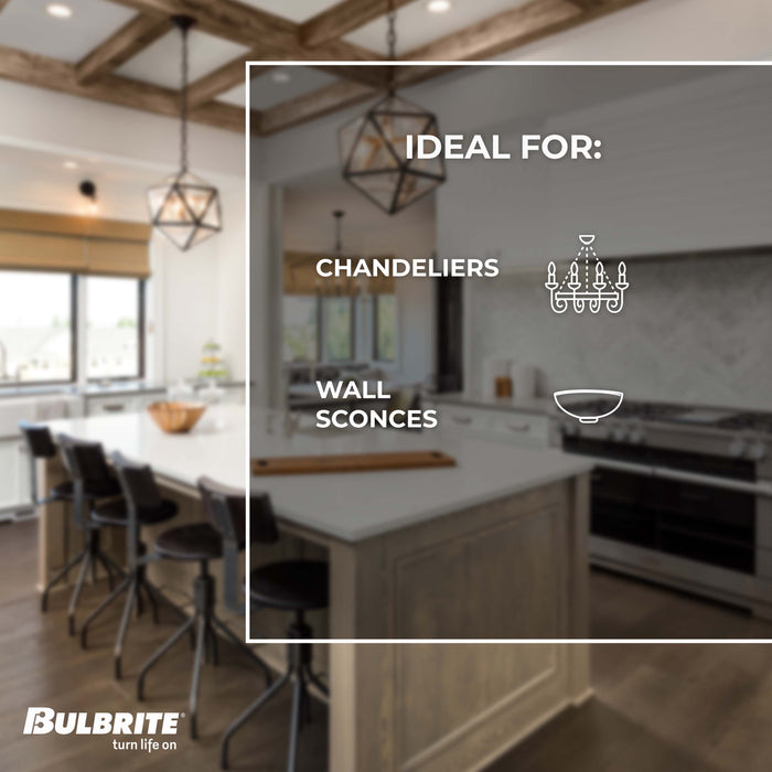 B11 5.5W Dimmable Clear Filament LED Light Bulb with E26 Base, 3000K, 500 Lumens, 3-Pack