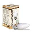 B11 5.5W Dimmable Milky Filament LED Light Bulb with E26 Base, 3000K, 500 Lumens, 3-Pack