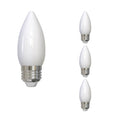 B11 5.5W Dimmable Milky Filament LED Light Bulb with E26 Base, 3000K, 500 Lumens, 4-Pack