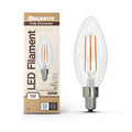 B11 5W Dimmable Clear Filament LED Light Bulb with E12 Base, 5000K, 500 Lumens, 4-Pack