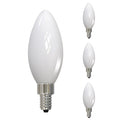 B11 5W Dimmable Milky Filament LED Light Bulb with E12 Base, 2700K, 500 Lumens, 4-Pack