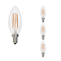 B11 6.5W Dimmable Clear Filament LED Light Bulb with E12 Base, 2700K, 750 Lumens, 4-Pack