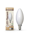 B11 6.5W Dimmable Milky Filament LED Light Bulb with E12 Base, 2700K, 750 Lumens, 4-Pack