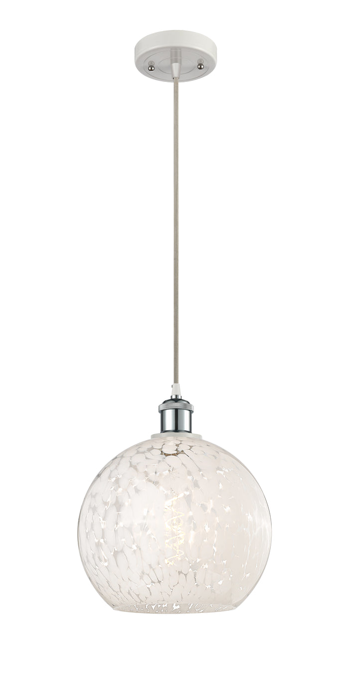 White Polished Chrome / White Mouchette