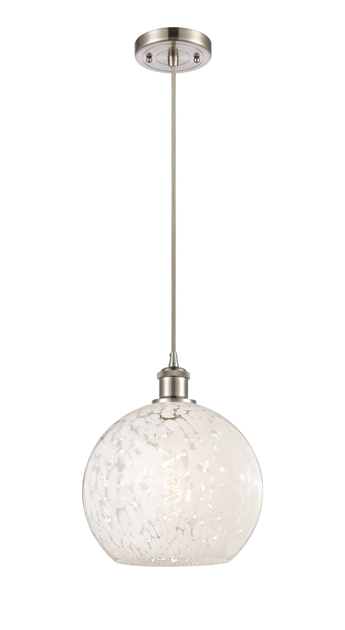 Brushed Satin Nickel / White Mouchette