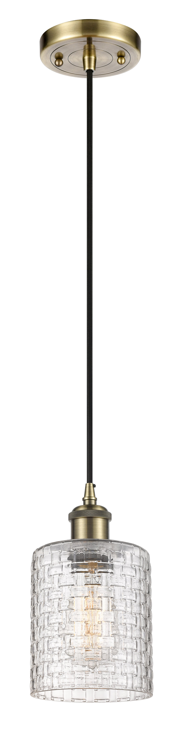 Ballston Mini Pendant 5 Inch Antique Brass