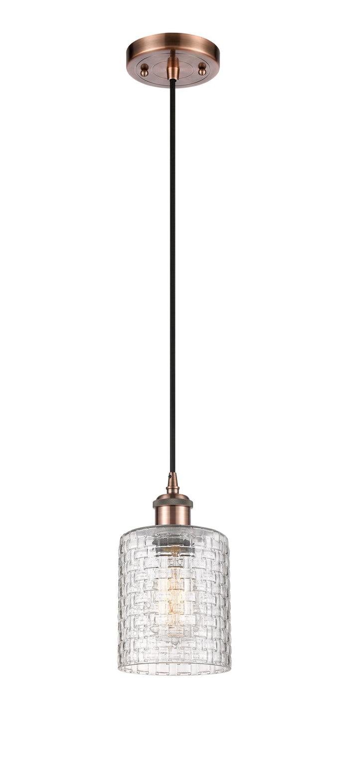 Ballston Mini Pendant 5 Inch Antique Brass