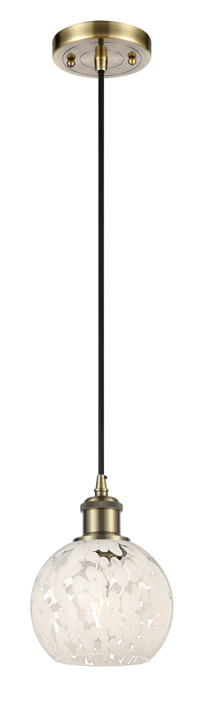 Ballston Mini Pendant Antique Brass 8 Inch