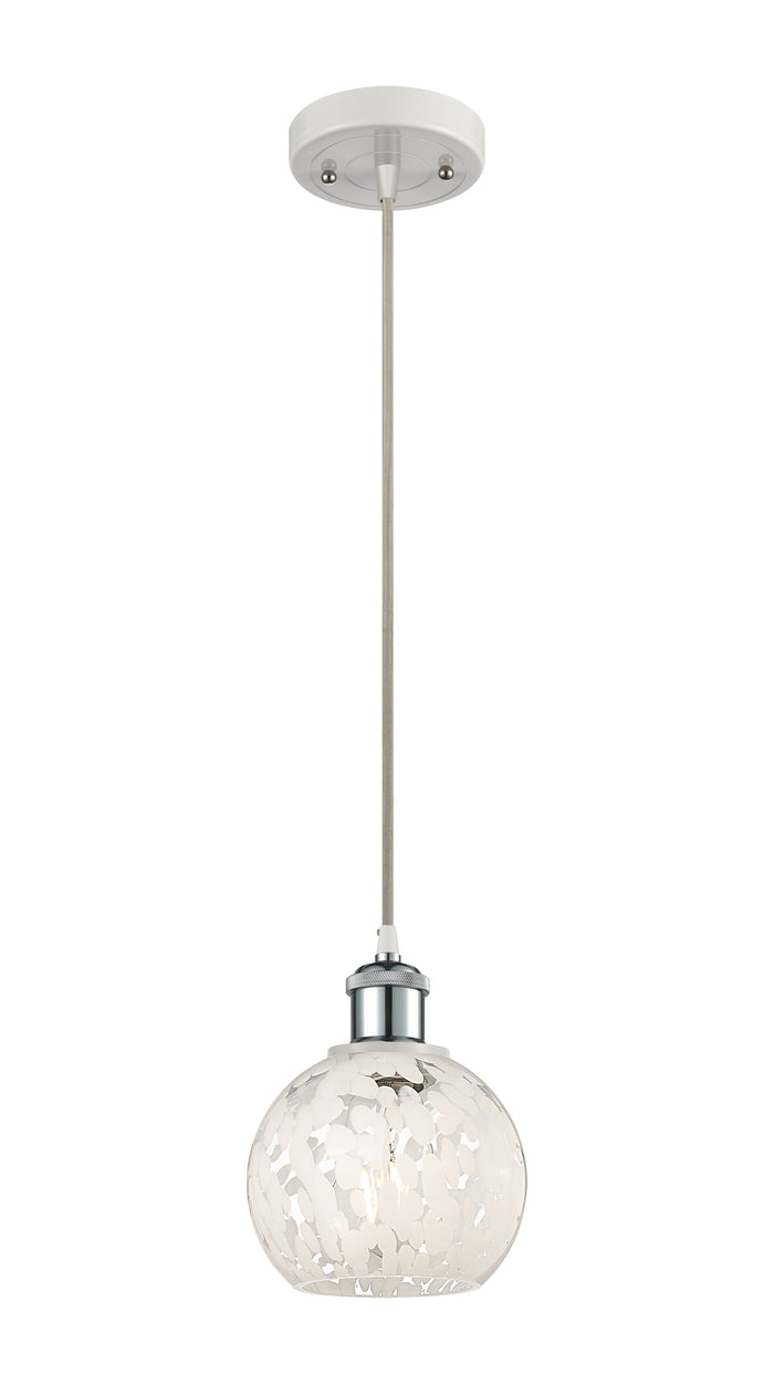 White Polished Chrome / White Mouchette