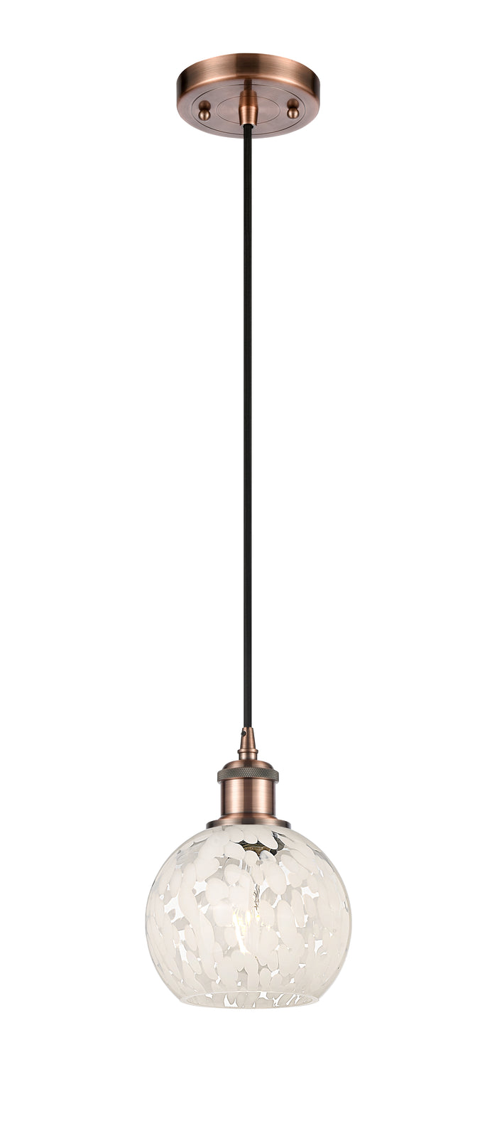 Ballston Mini Pendant Antique Brass 8 Inch