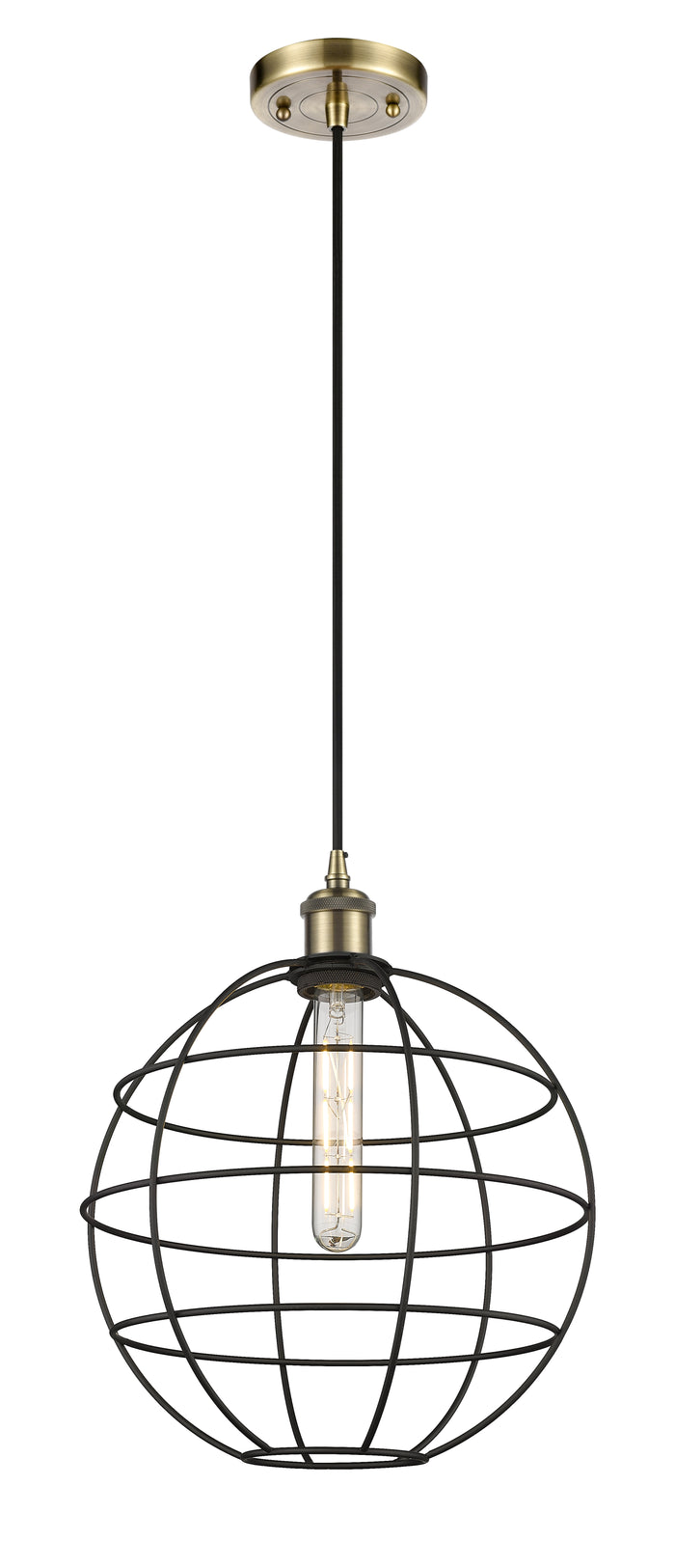 Ballston Mini Pendant Antique Brass Finish