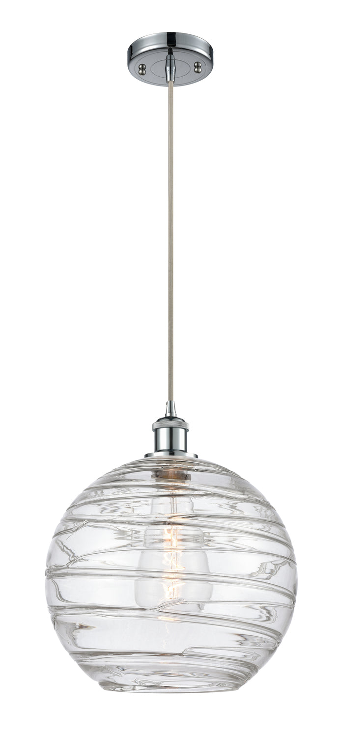 Polished Chrome / Clear Deco Swirl