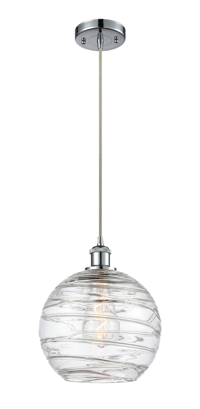 Polished Chrome / Clear Deco Swirl