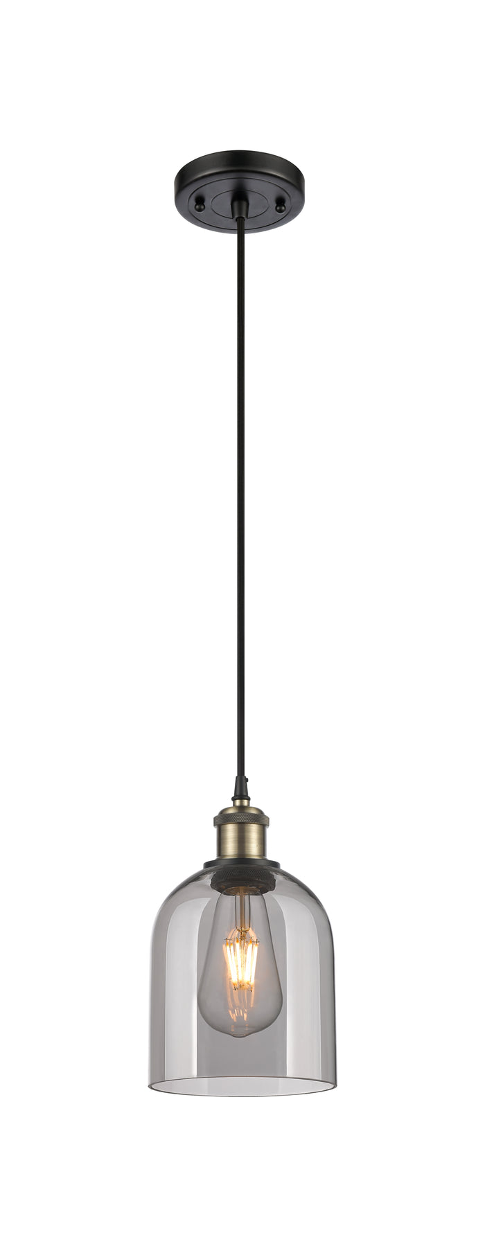 Black Antique Brass / Light Smoke