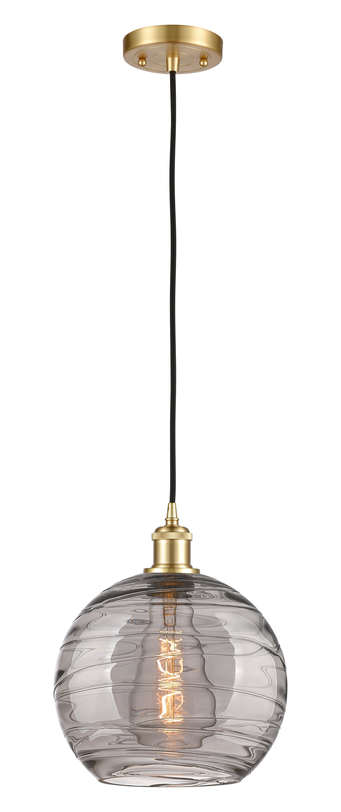 Satin Gold / Light Smoke Deco Swirl