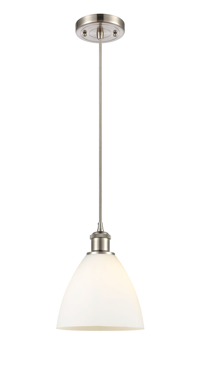 Brushed Satin Nickel / Matte White