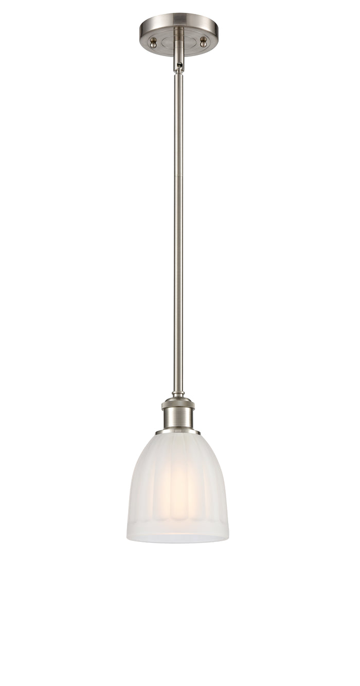 Brushed Satin Nickel / White