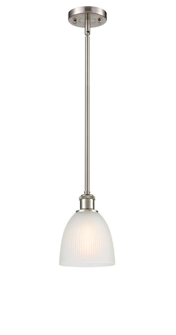 Brushed Satin Nickel / White