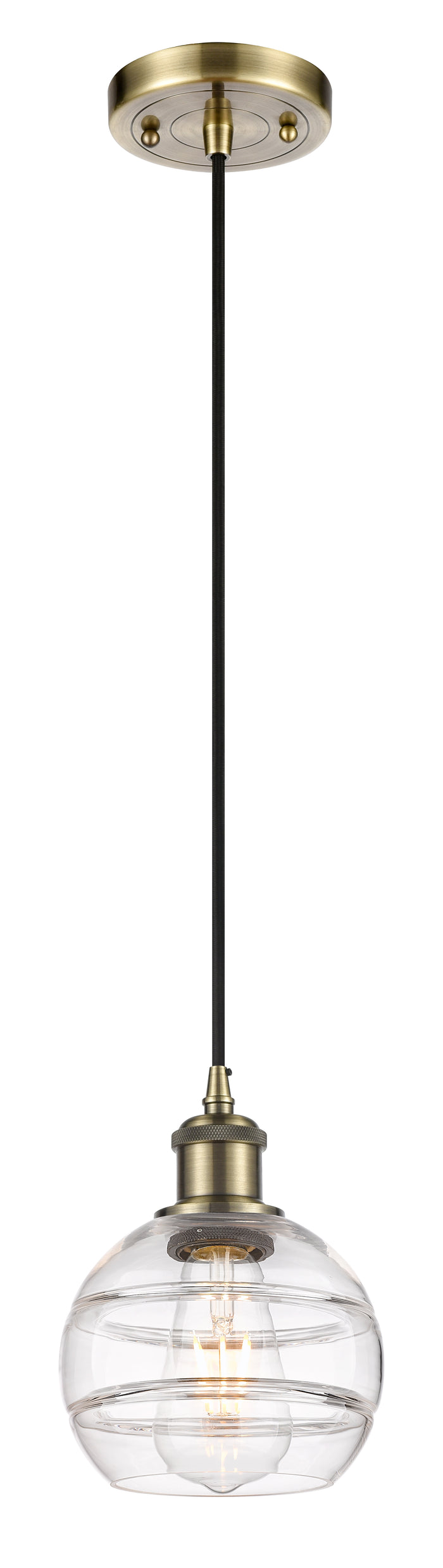 Ballston Mini Pendant Antique Brass Finish