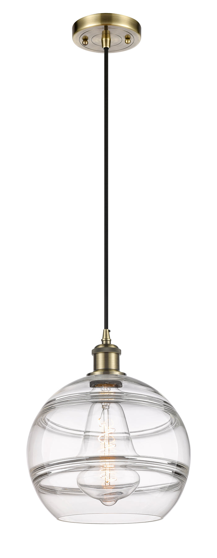 Ballston Mini Pendant Antique Brass Finish