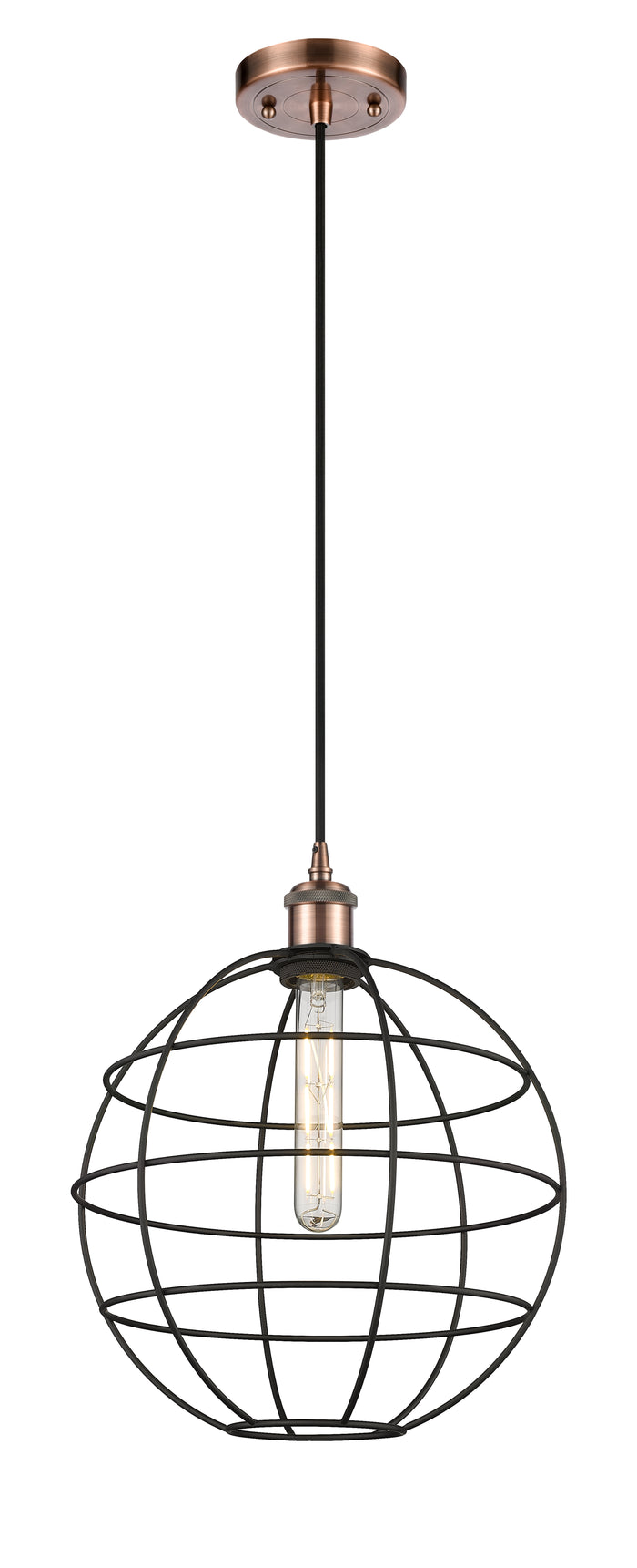 Ballston Mini Pendant Antique Brass Finish