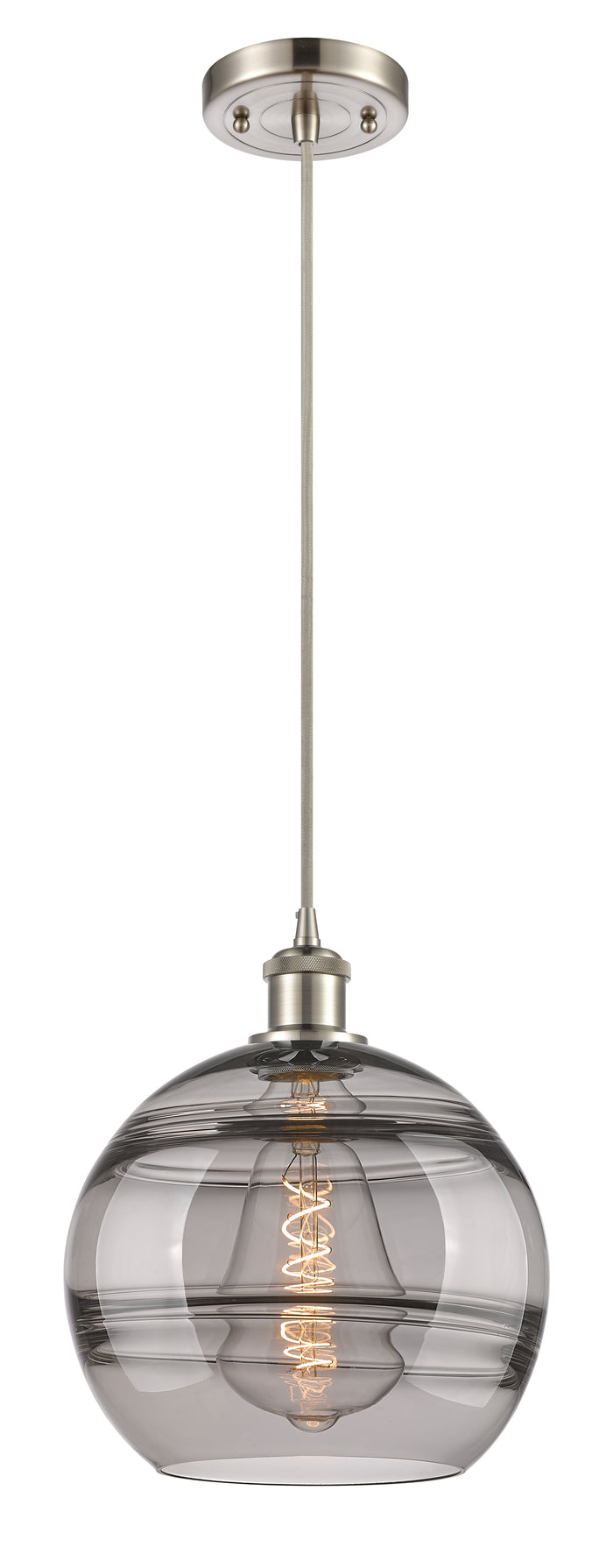 Brushed Satin Nickel / Light Smoke