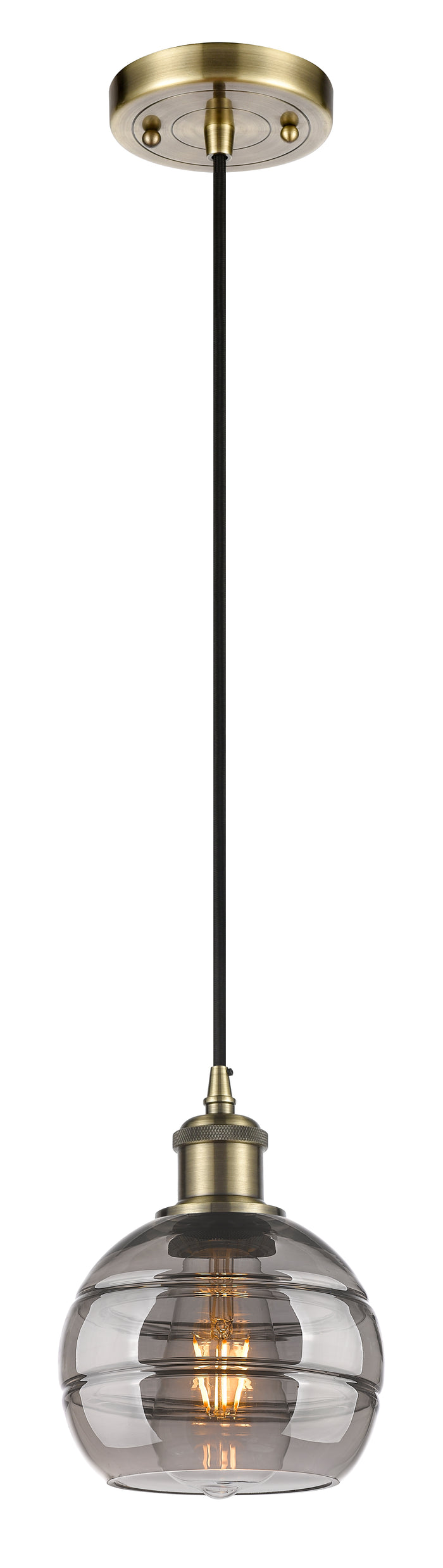 Ballston Mini Pendant Antique Brass Finish