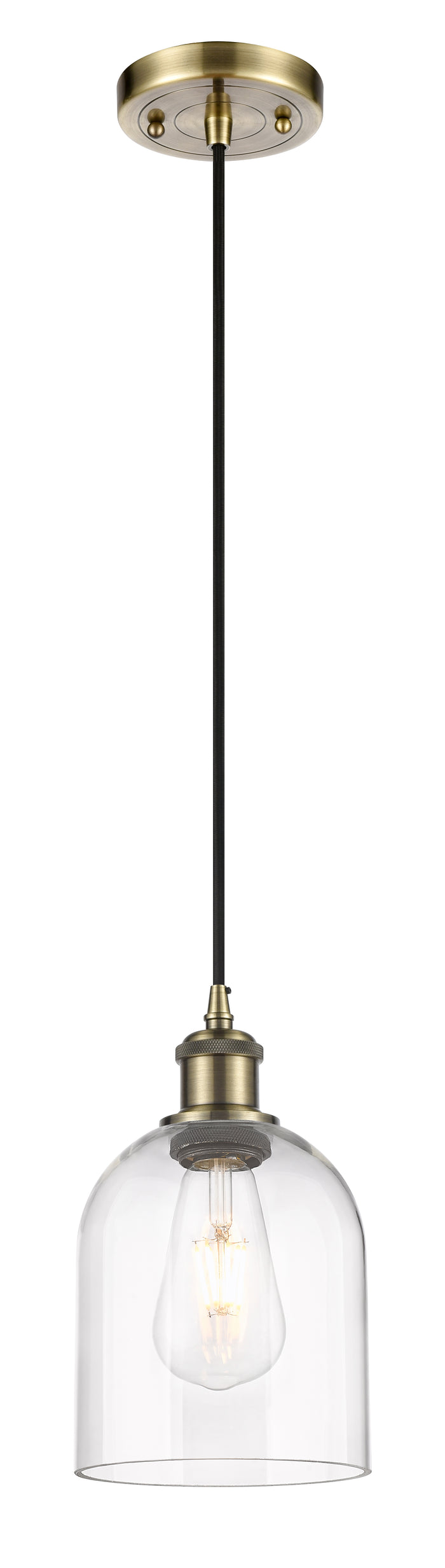 Ballston Mini Pendant Antique Brass Finish