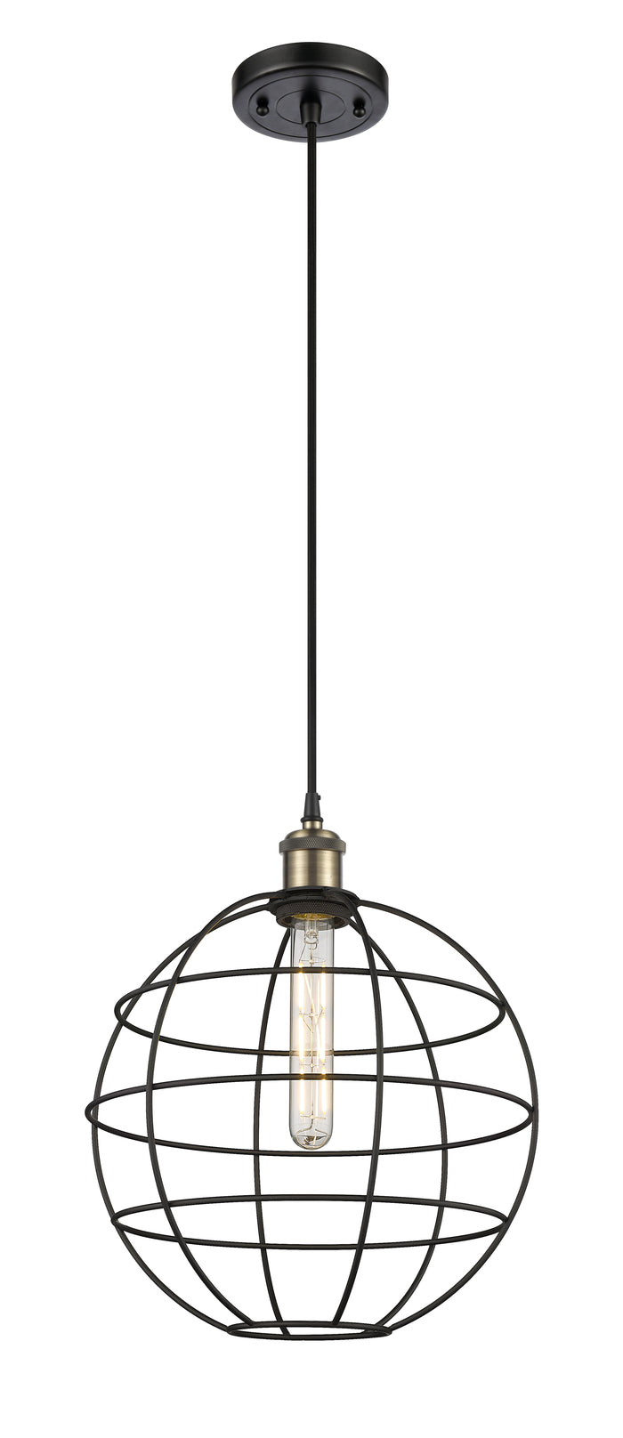 Ballston Mini Pendant Antique Brass Finish