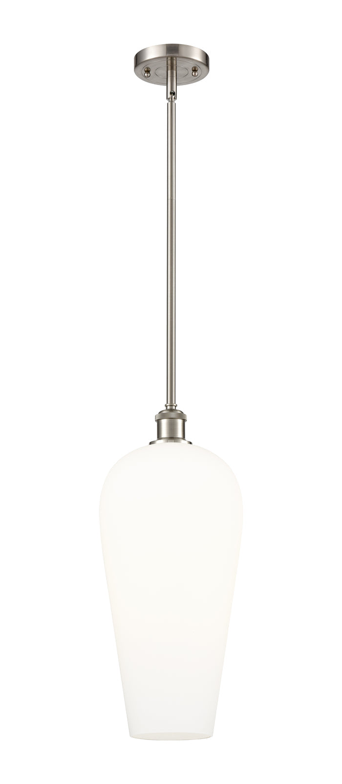 Brushed Satin Nickel / White