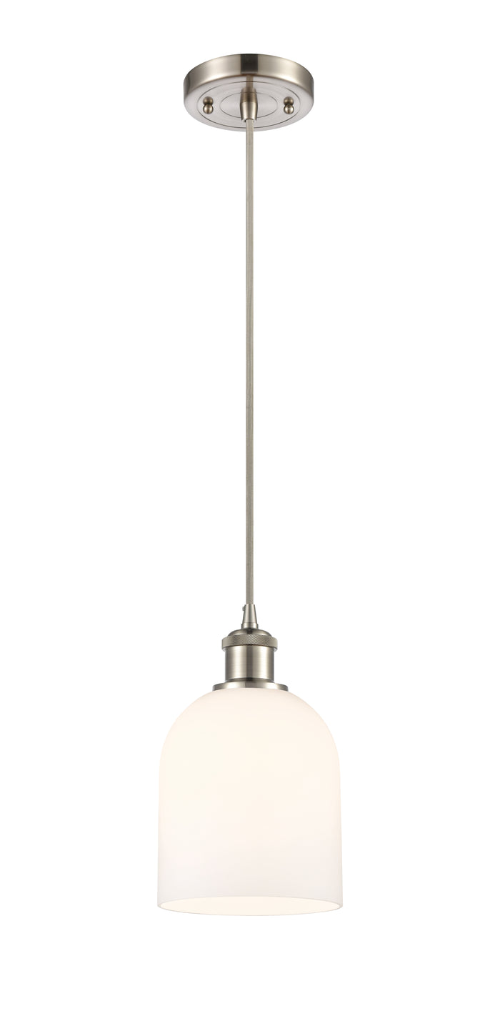 Brushed Satin Nickel / White
