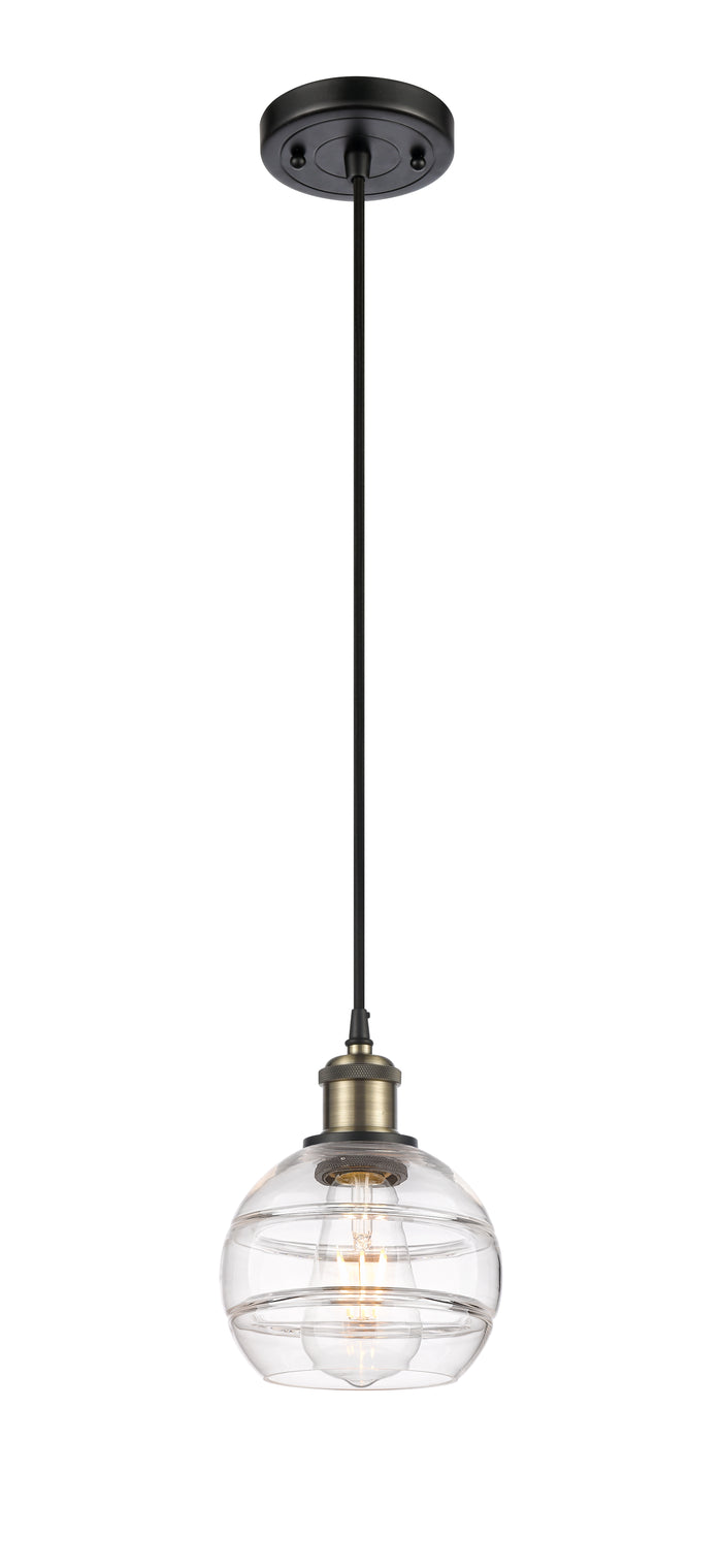 Ballston Mini Pendant Antique Brass Finish