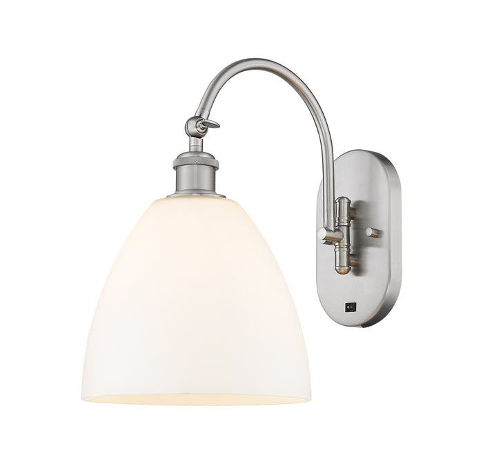 Brushed Satin Nickel / Matte White